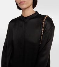Loewe Chain-detail silk satin shirt dress