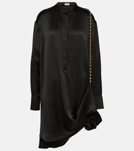 Loewe Chain-detail silk satin shirt dress