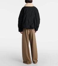 Loewe Convertible shearling-trimmed puffer jacket