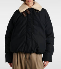 Loewe Convertible shearling-trimmed puffer jacket