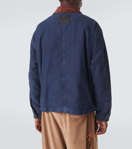 Loewe Corduroy-trimmed cotton jacket