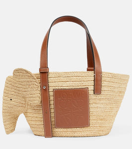 Loewe Elephant Small raffia basket bag. Shop Loewe Tote Bags for women now.