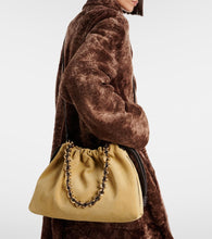 Loewe Flamenco Large suede clutch