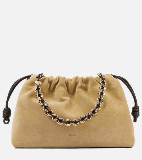 Loewe Flamenco Large suede clutch. Shop Loewe Shoulder Bags for women now.