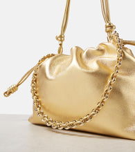 Loewe Flamenco Medium metallic leather tote bag