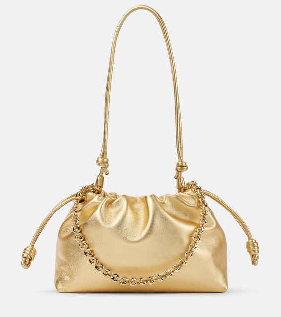 Loewe Flamenco Medium metallic leather tote bag. Shop Loewe Shoulder Bags for women now.