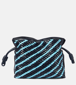 Loewe Flamenco Mini striped leather clutch. Shop Loewe Clutches for women now.