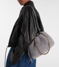 Loewe Flamenco Small faux fur clutch