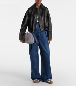 Loewe Flamenco Small faux fur clutch