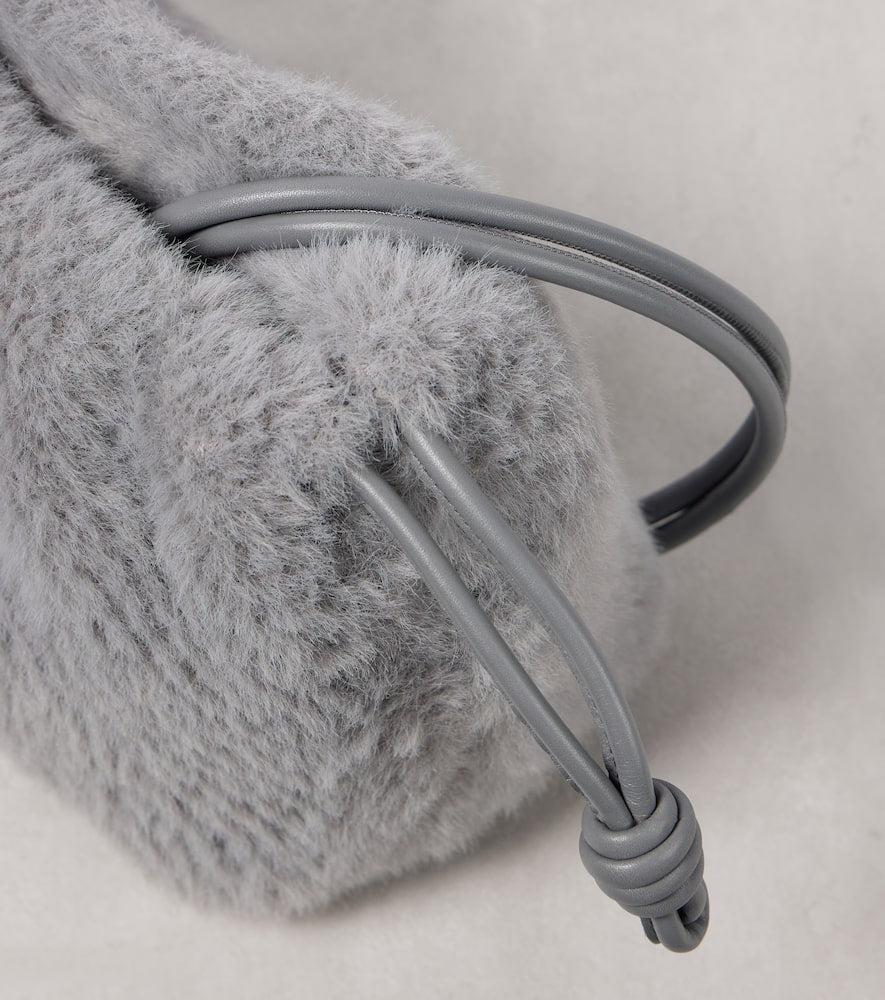 Loewe Flamenco Small faux fur clutch