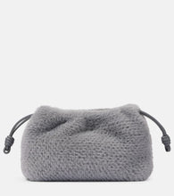 Loewe Flamenco Small faux fur clutch. Shop Loewe Clutches for women now.