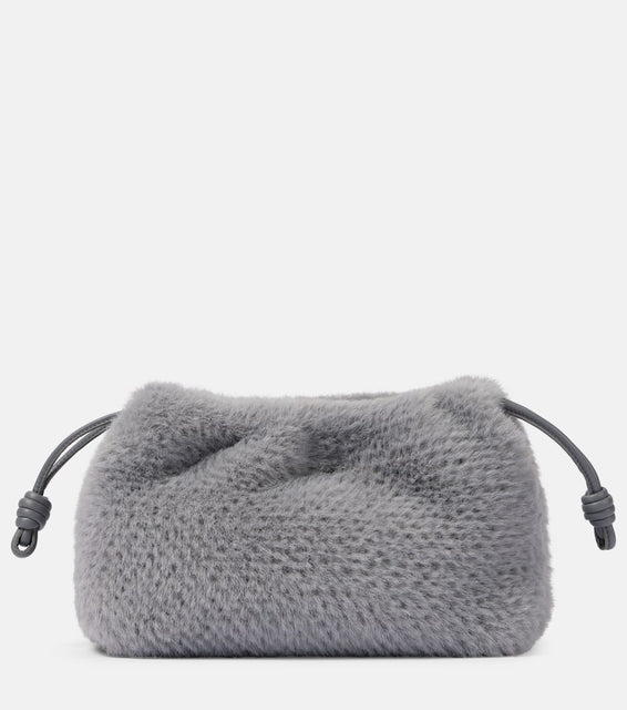Loewe Flamenco Small faux fur clutch. Shop Loewe Clutches for women now.