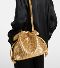 Loewe Flamenco Small metallic leather clutch