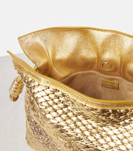 Loewe Flamenco Small metallic leather clutch