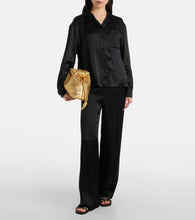 Loewe Flamenco Small metallic leather clutch