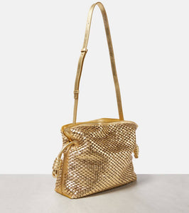 Loewe Flamenco Small metallic leather clutch