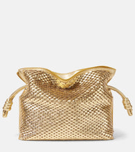 Loewe Flamenco Small metallic leather clutch. Shop Loewe Clutches for women now.