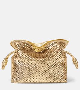 Loewe Flamenco Small metallic leather clutch. Shop Loewe Clutches for women now.