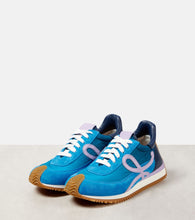 Loewe Flow Runner 2.0 suede-trimmed sneakers