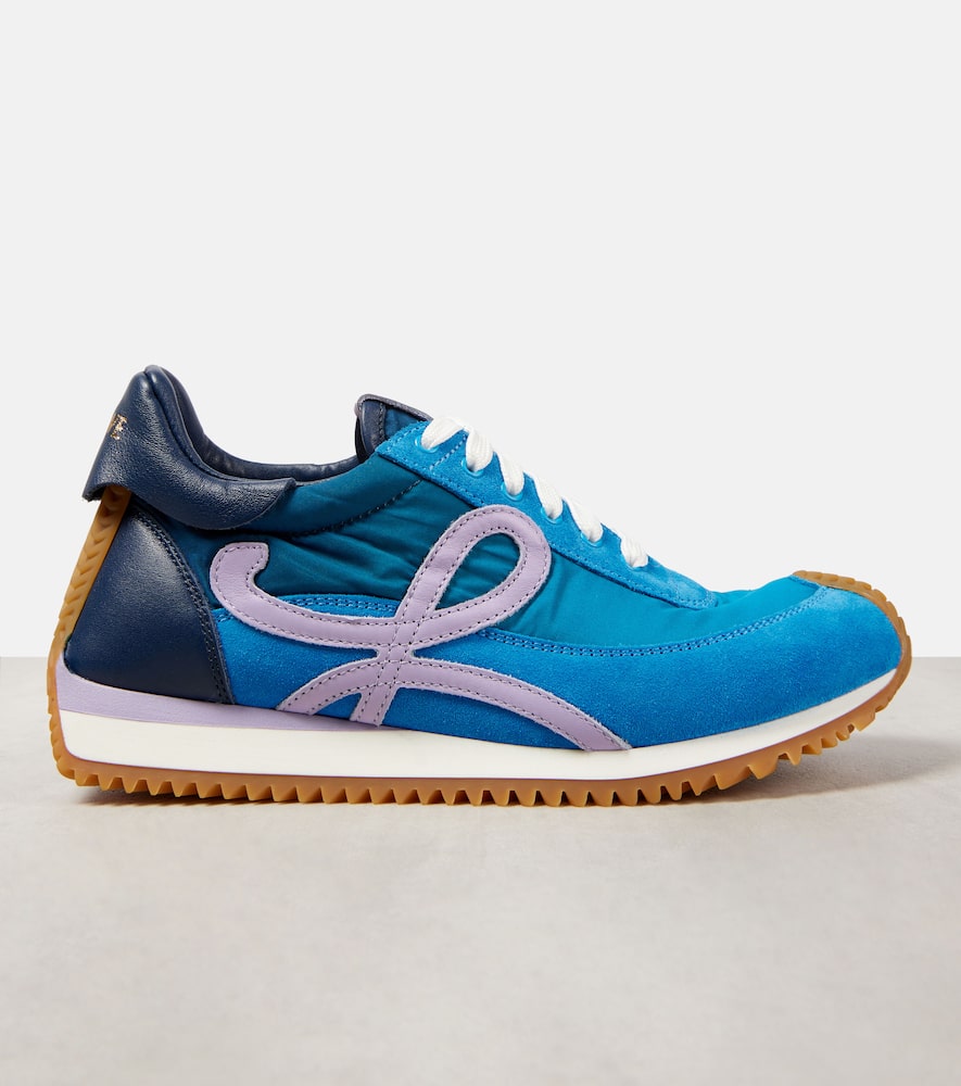 Loewe Flow Runner 2.0 suede-trimmed sneakers