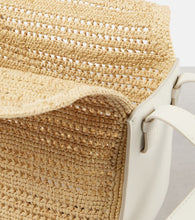 Loewe Hammock Compact raffia shoulder bag