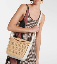 Loewe Hammock Compact raffia shoulder bag