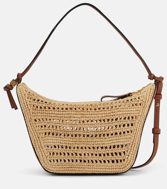 Loewe Hammock Mini raffia shoulder bag. Shop Loewe Shoulder Bags for women now.