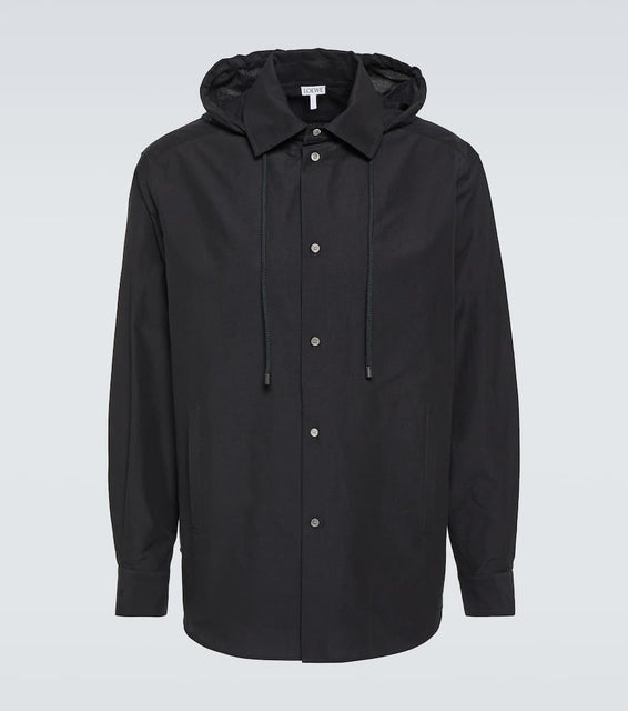 Loewe Hooded cotton overshirt