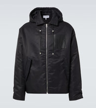 Loewe Hooded leather-trimmed jacket