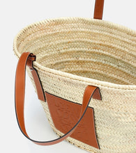 Loewe Large leather-trimmed basket tote