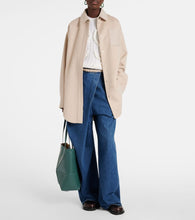 Loewe Leather-trimmed wool and cashmere overshirt