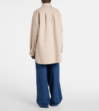 Loewe Leather-trimmed wool and cashmere overshirt