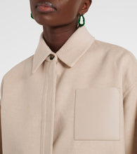 Loewe Leather-trimmed wool and cashmere overshirt