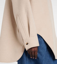 Loewe Leather-trimmed wool and cashmere overshirt