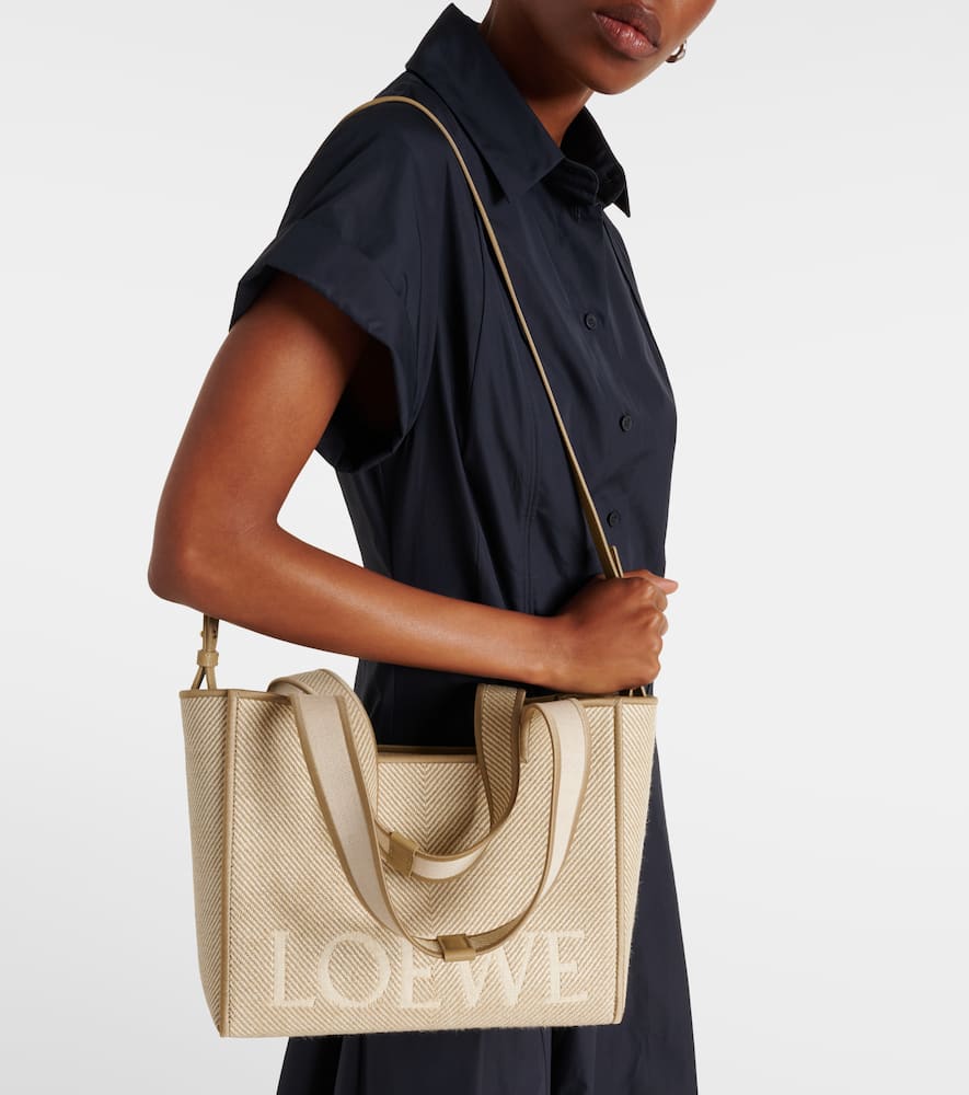 Loewe Loewe Font Medium jacquard canvas tote bag