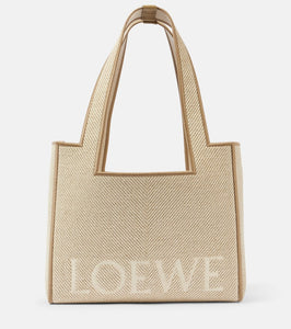 Loewe Loewe Font Medium jacquard canvas tote bag. Shop Loewe Tote Bags for women now.