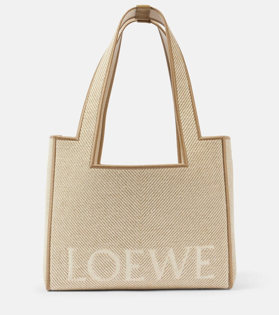 Loewe Loewe Font Medium jacquard canvas tote bag. Shop Loewe Tote Bags for women now.