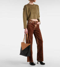 Loewe Logo leather tote bag