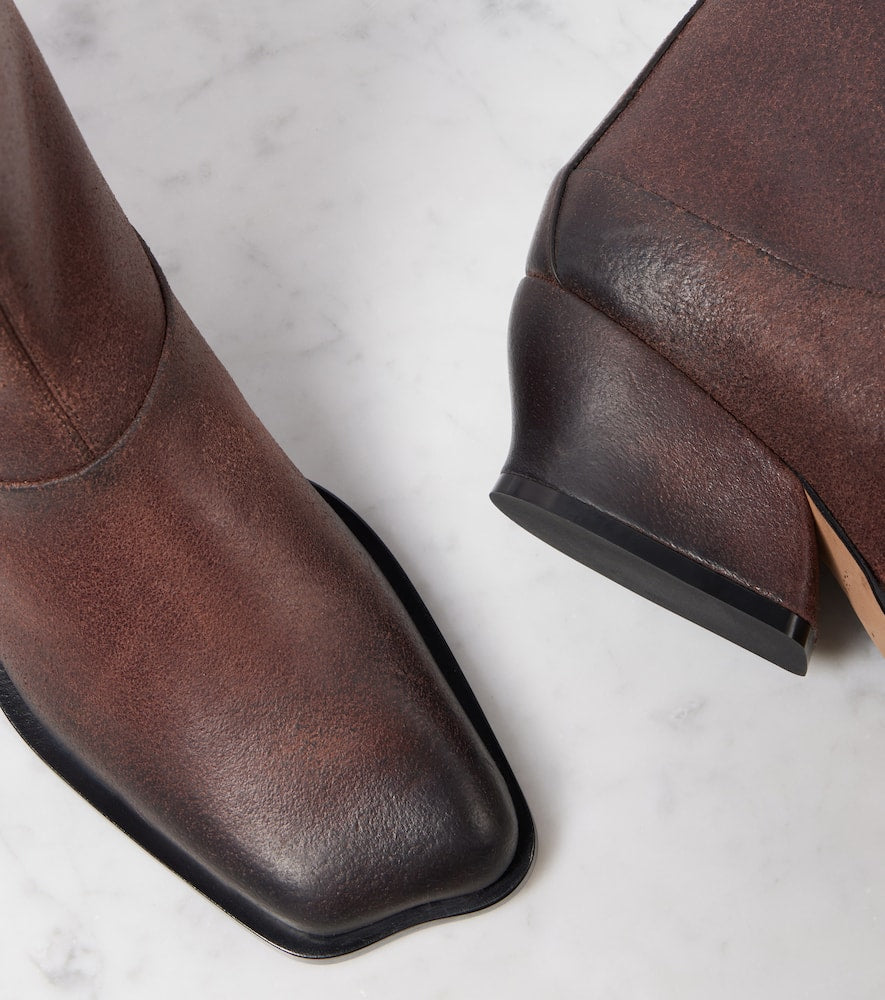 Loewe Onda 45 leather ankle boots