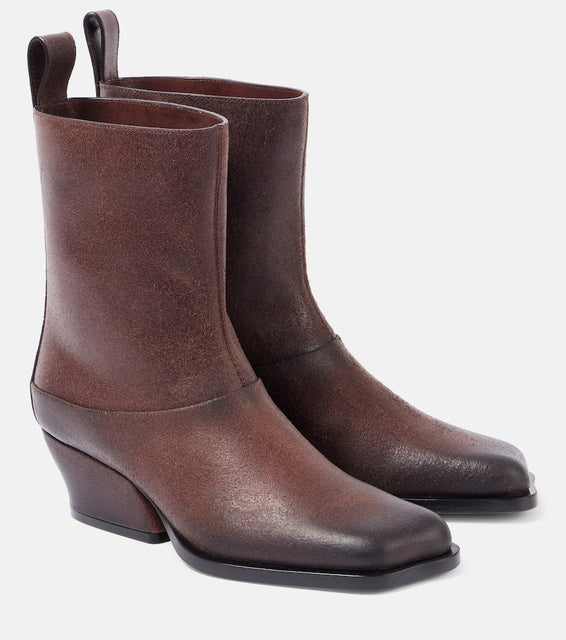 Loewe Onda 45 leather ankle boots