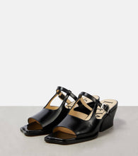 Loewe Onda brushed leather mules