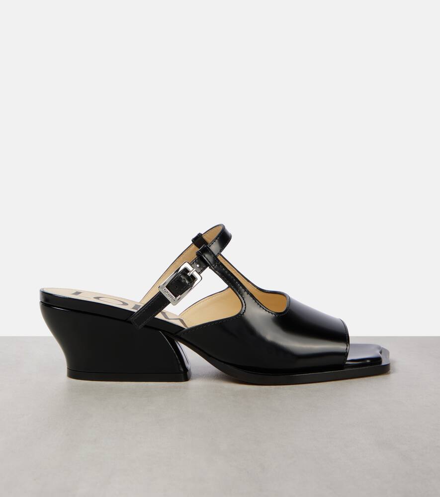 Loewe Onda brushed leather mules