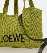 Loewe Paula's Ibiza Font Medium raffia shopper