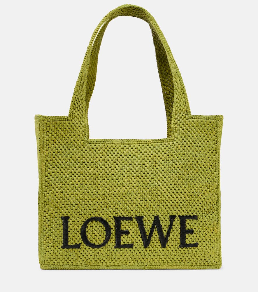 Loewe Paula's Ibiza Font Medium raffia shopper. Shop Loewe Shoulder Bags for women now.