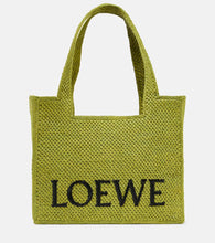 Loewe Paula's Ibiza Font Medium raffia shopper. Shop Loewe Shoulder Bags for women now.