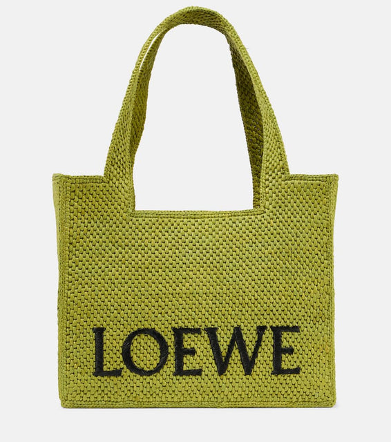 Loewe Paula's Ibiza Font Medium raffia shopper. Shop Loewe Shoulder Bags for women now.