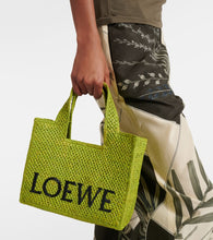 Loewe Paula's Ibiza Font Small raffia tote bag