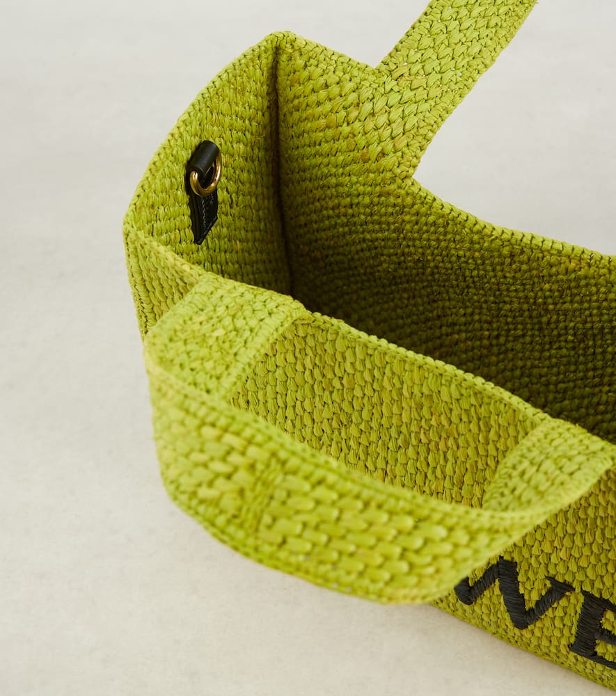 Loewe Paula's Ibiza Font Small raffia tote bag