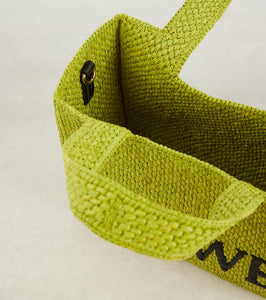 Loewe Paula's Ibiza Font Small raffia tote bag