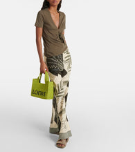 Loewe Paula's Ibiza Font Small raffia tote bag
